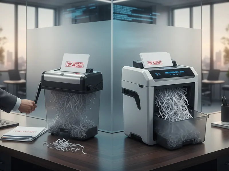 تفاوت کاغذ خردکن دستی و خودکار