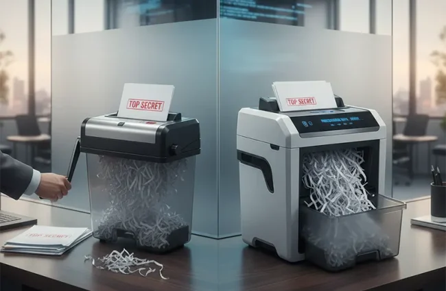 تفاوت کاغذ خردکن دستی و خودکار